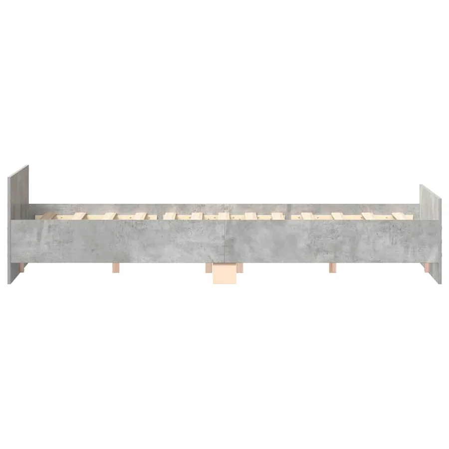 Cadre de lit sans matelas gris béton 180x200 cm - 7