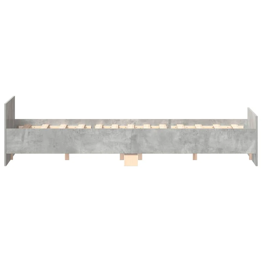 Cadre de lit sans matelas gris béton 140x200 cm - 7