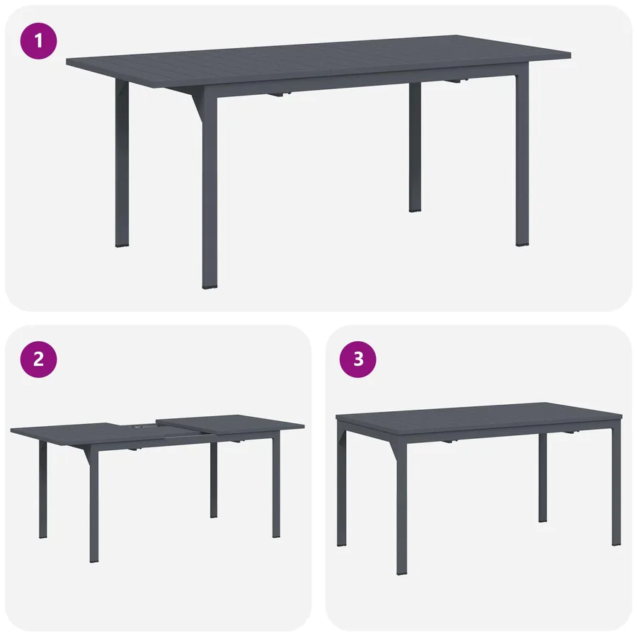 Ensemble de salle à manger pour jardin 9 pcs Noir polyrotin - 8