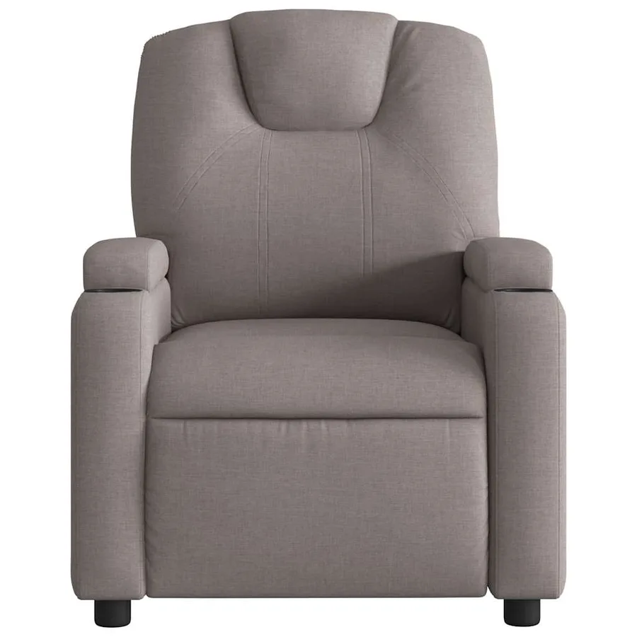 Fauteuil de massage inclinable Taupe Tissu - 4