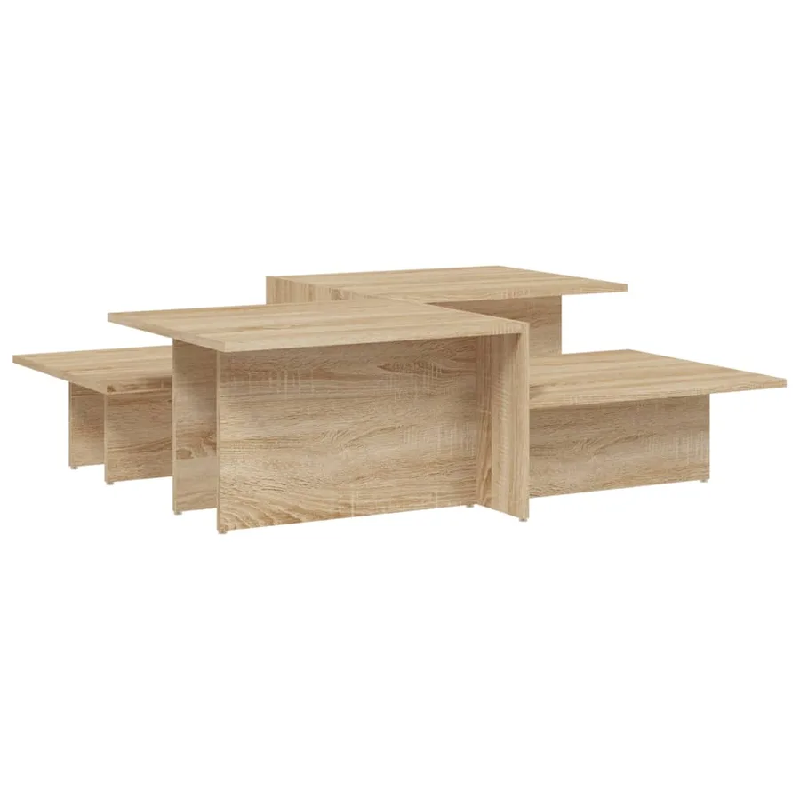 Tables basses 2 pcs Chêne sonoma Bois d'ingénierie - 2