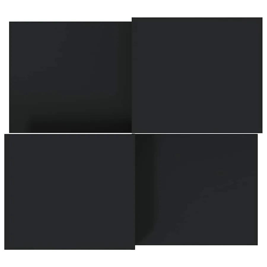 Tables basses 2 pcs Noir Bois d'ingénierie - 6