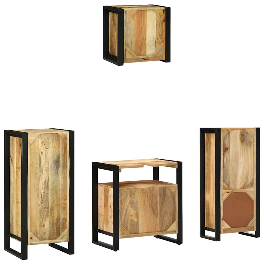 Ensemble de mobilier de salle de bain avec tiroir 4 pcs - 9