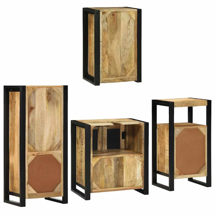 Ensemble de mobilier de salle de bain avec étagère 4 pcs - 10