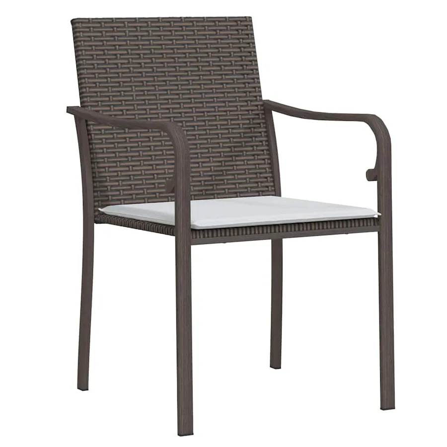 Ensemble de salle à manger pour jardin 5 pcs Marron et Noir - 6
