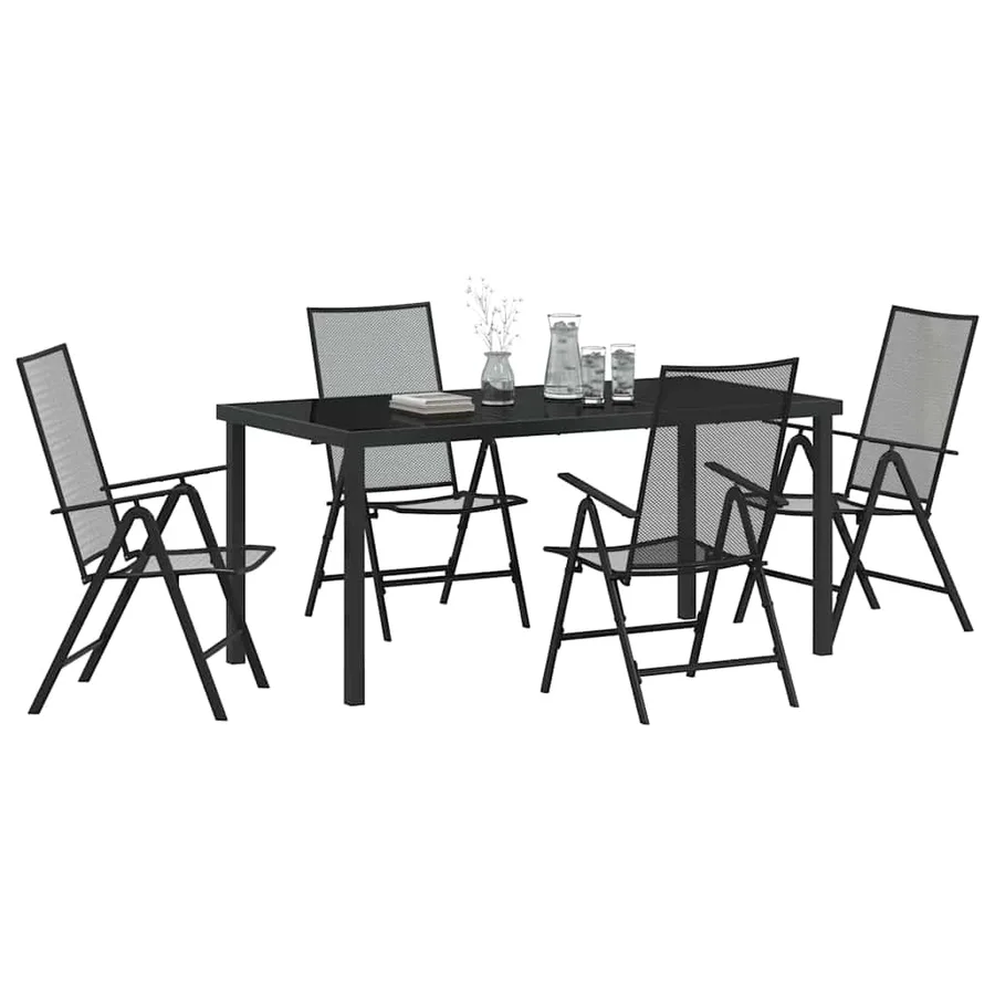 Ensemble de salle à manger pour jardin 5 pcs Anthracite - 3