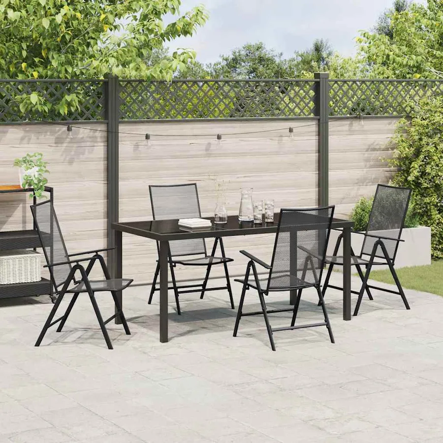 Ensemble de salle à manger pour jardin 5 pcs Anthracite - 4