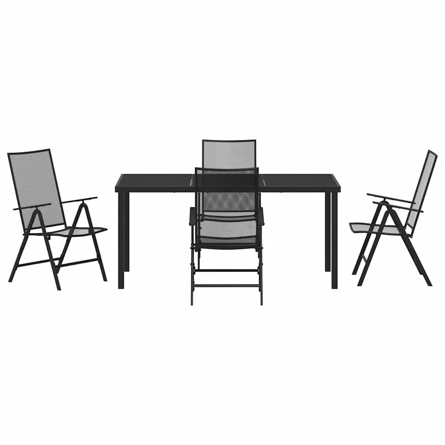 Ensemble de salle à manger pour jardin 5 pcs Anthracite - 7