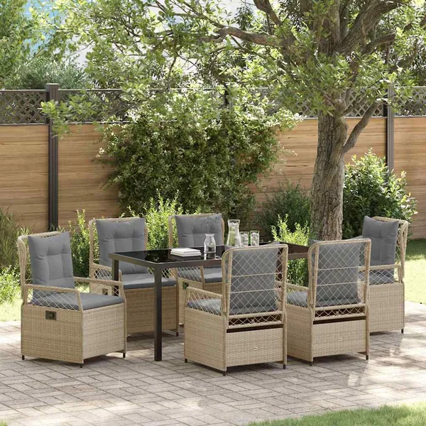 Ensemble de salle à manger pour jardin 7 pcs