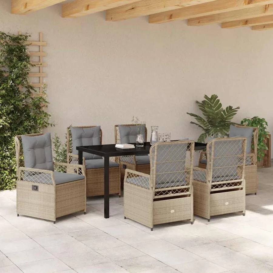 Ensemble de salle à manger pour jardin 7 pcs - 4