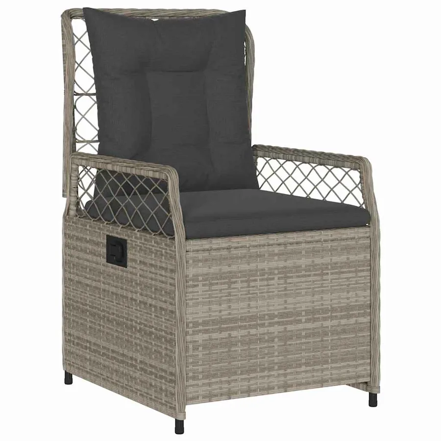 Ensemble de salle à manger pour jardin 5 pcs Gris clair - 6