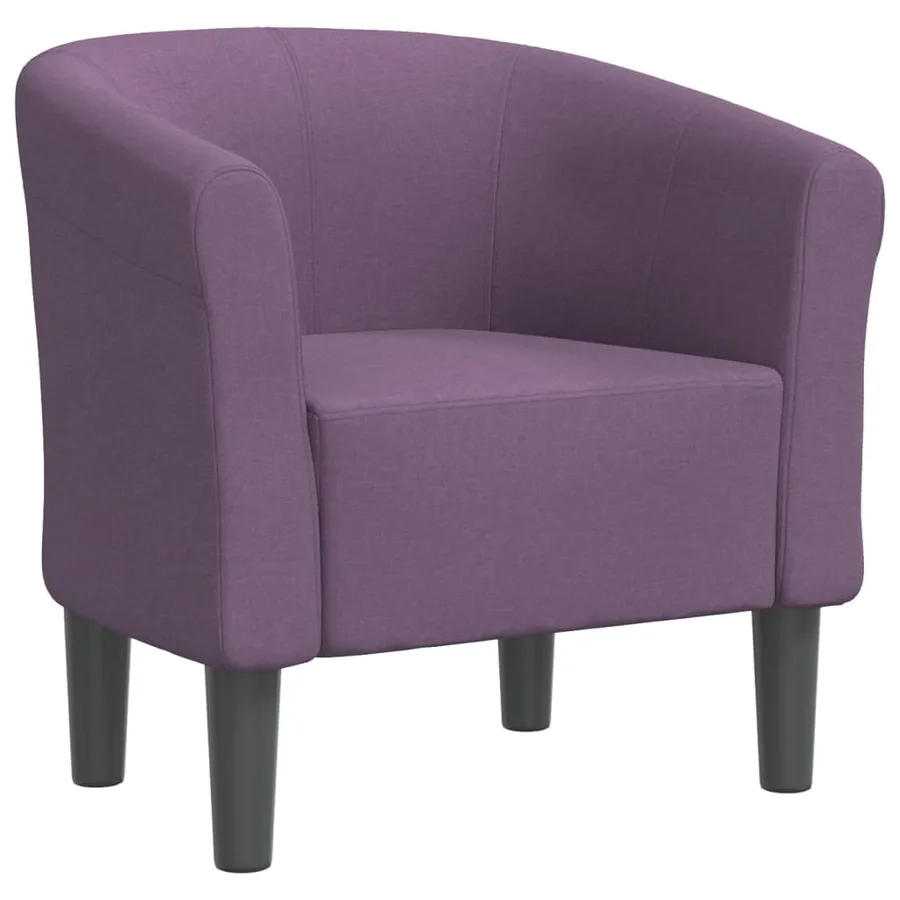 Chaise cabriolet violet tissu - 2