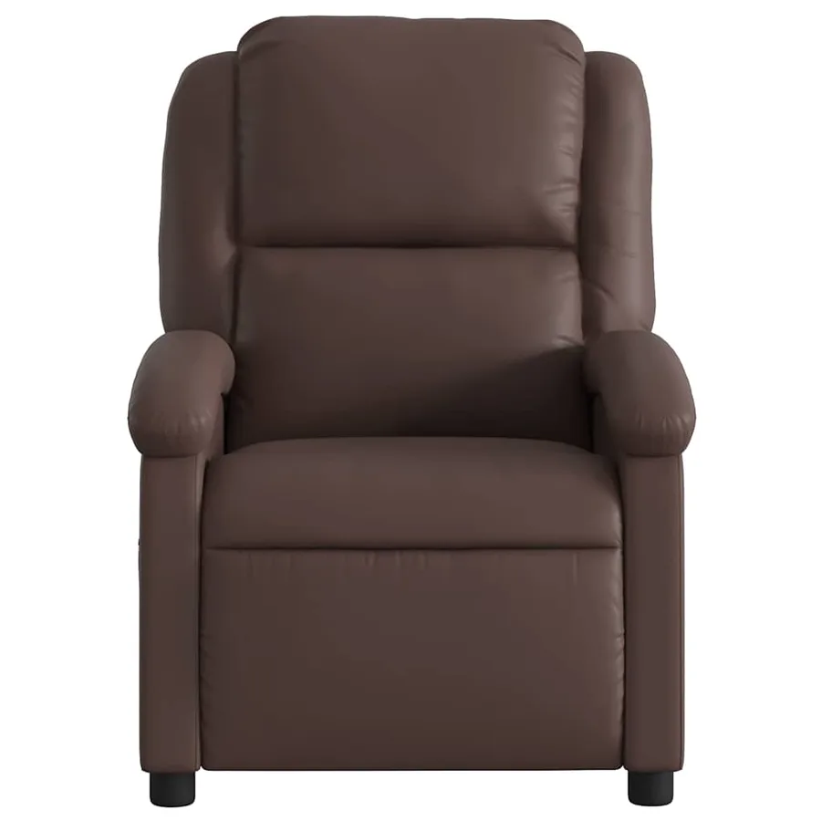 Fauteuil de massage inclinable Marron Similicuir - 4