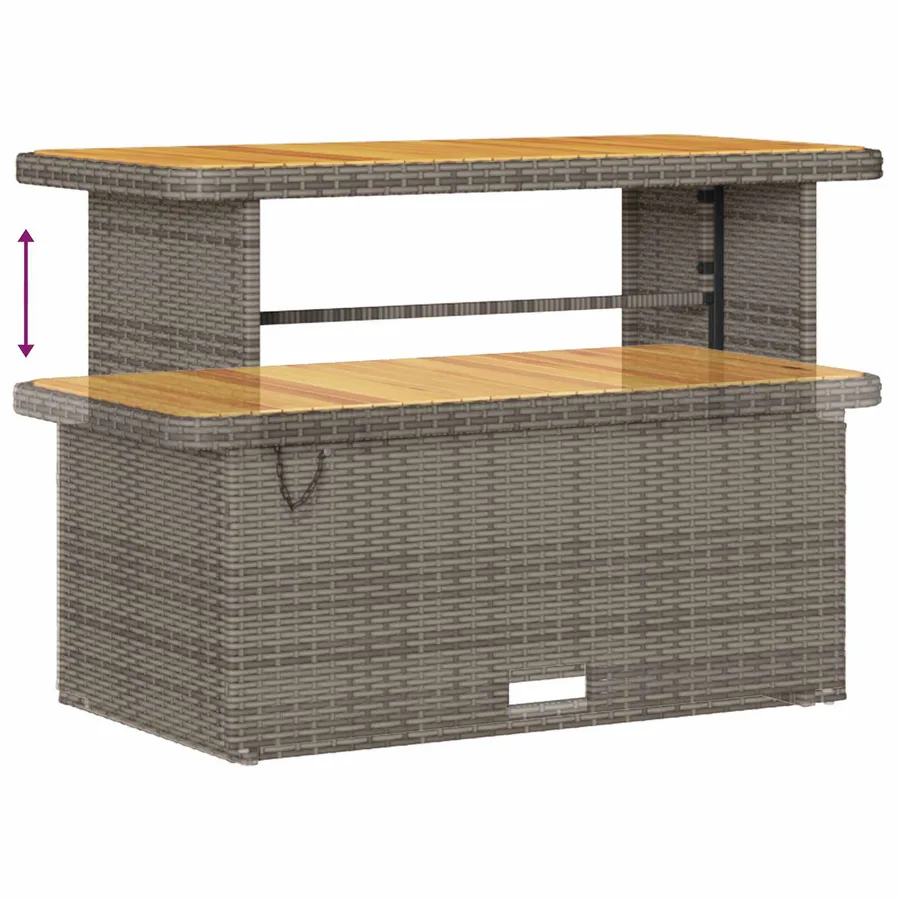 Ensemble de canapé de jardin 9 pcs Gris polyrotin - 9