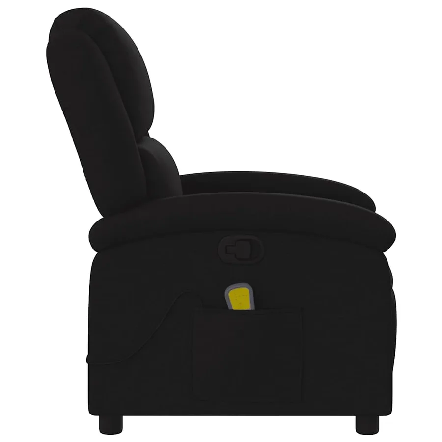 Fauteuil de massage inclinable Noir Tissu - 5