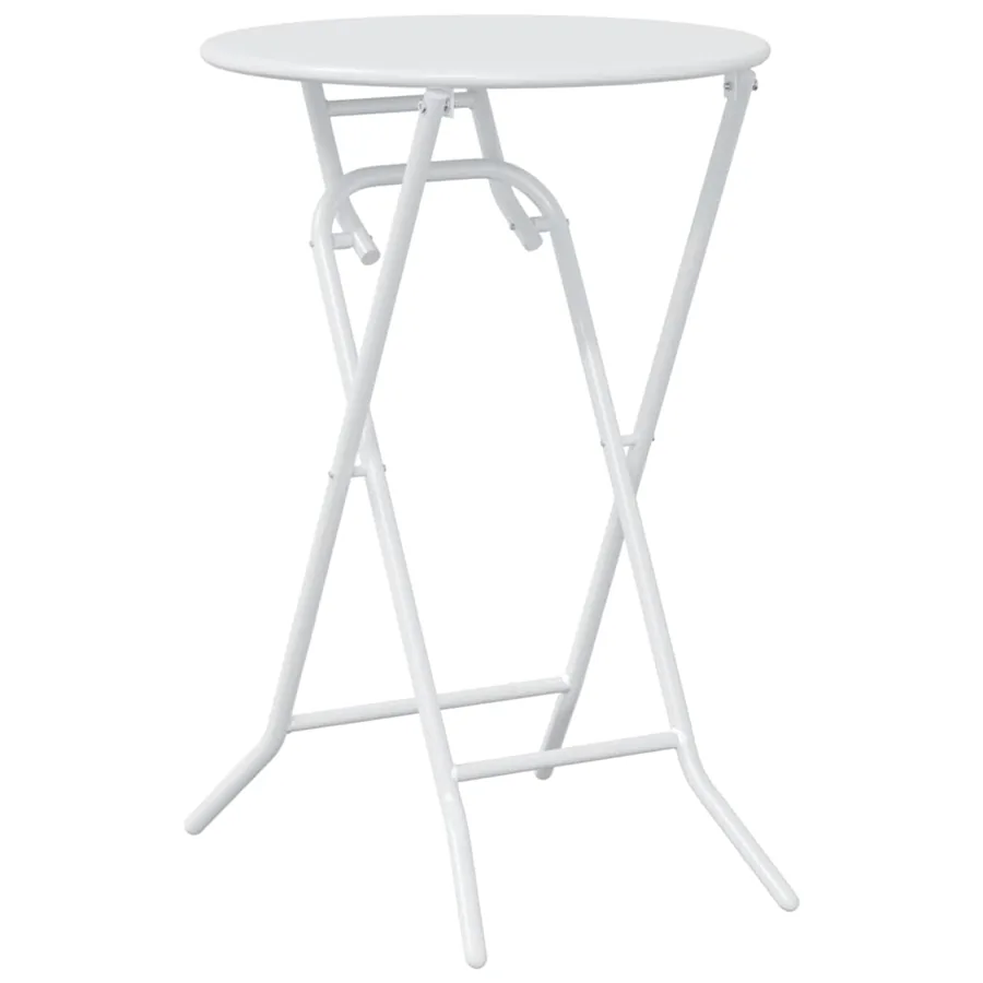 Ensemble bistro de jardin 3 pcs Blanc Acier - 6