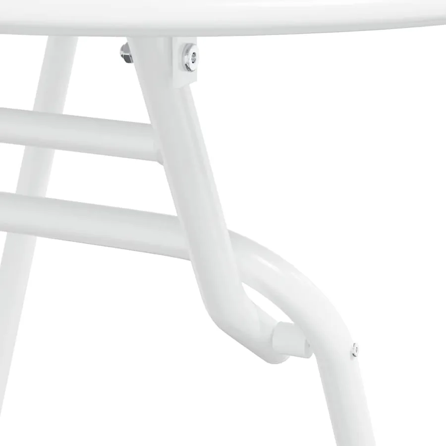 Ensemble bistro de jardin 3 pcs Blanc Acier - 9