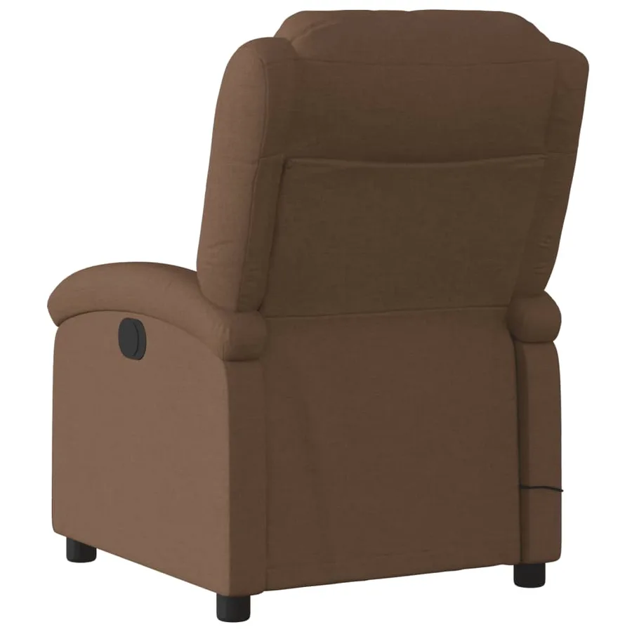Fauteuil de massage inclinable Marron Tissu - 6