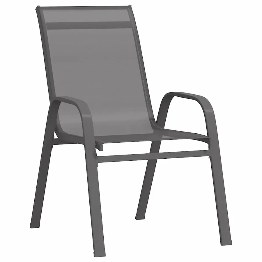 Ensemble de salle à manger pour jardin 3 pcs Gris et Noir - 6