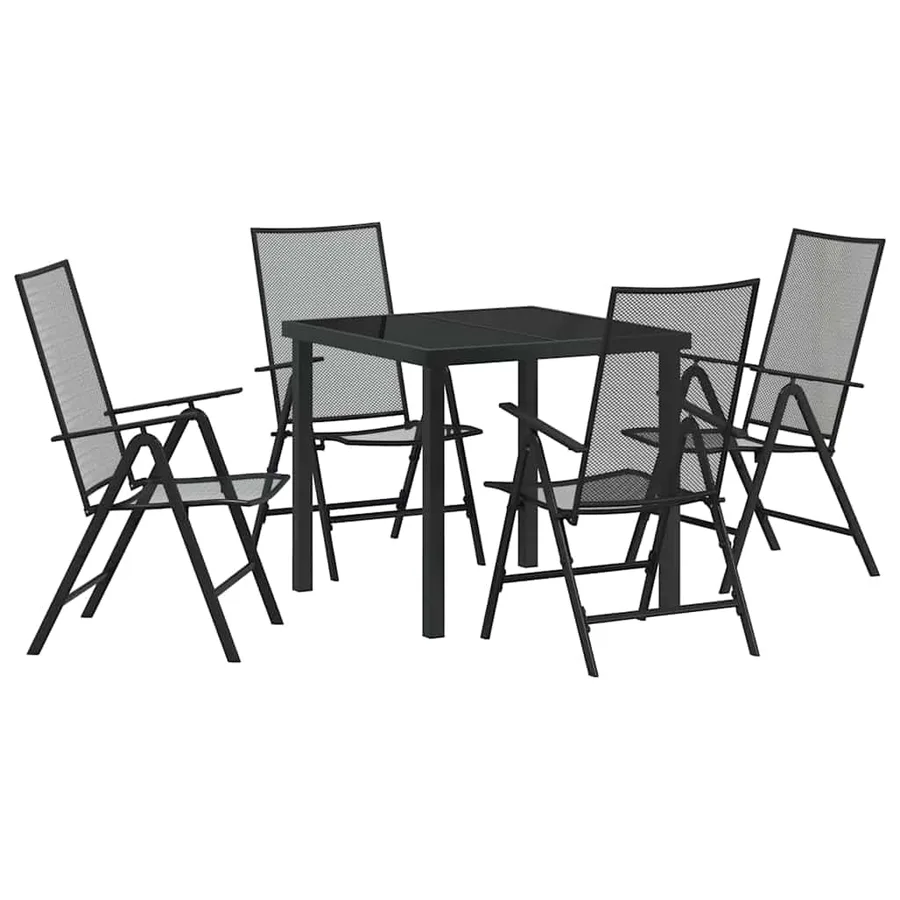 Ensemble de salle à manger pour jardin 5 pcs Anthracite - 2
