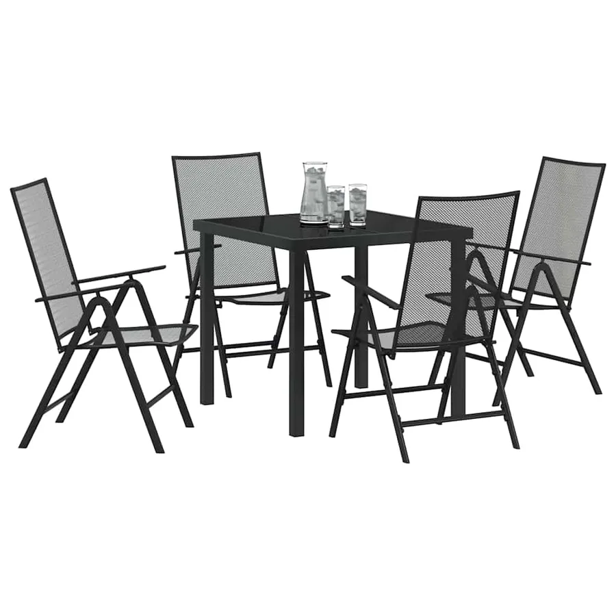 Ensemble de salle à manger pour jardin 5 pcs Anthracite - 3