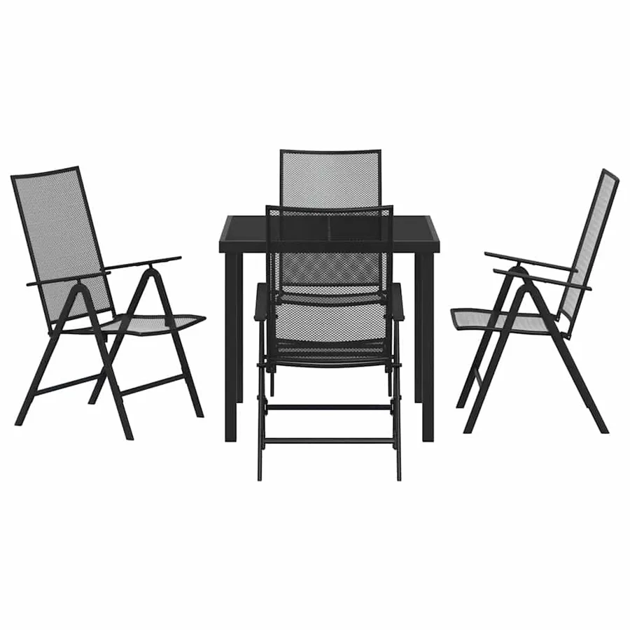Ensemble de salle à manger pour jardin 5 pcs Anthracite - 7