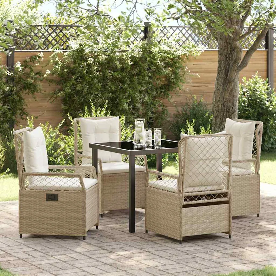 Ensemble de salle à manger pour jardin 5 pcs
