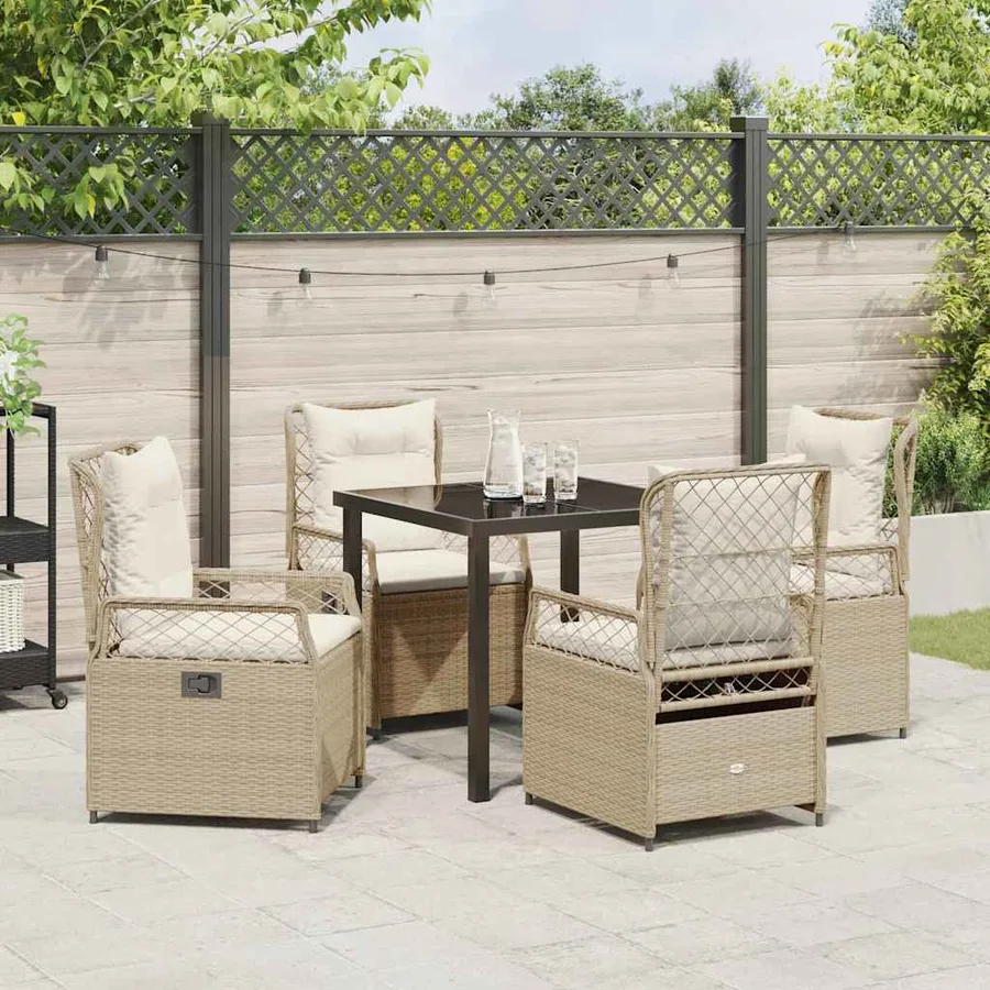 Ensemble de salle à manger pour jardin 5 pcs - 4