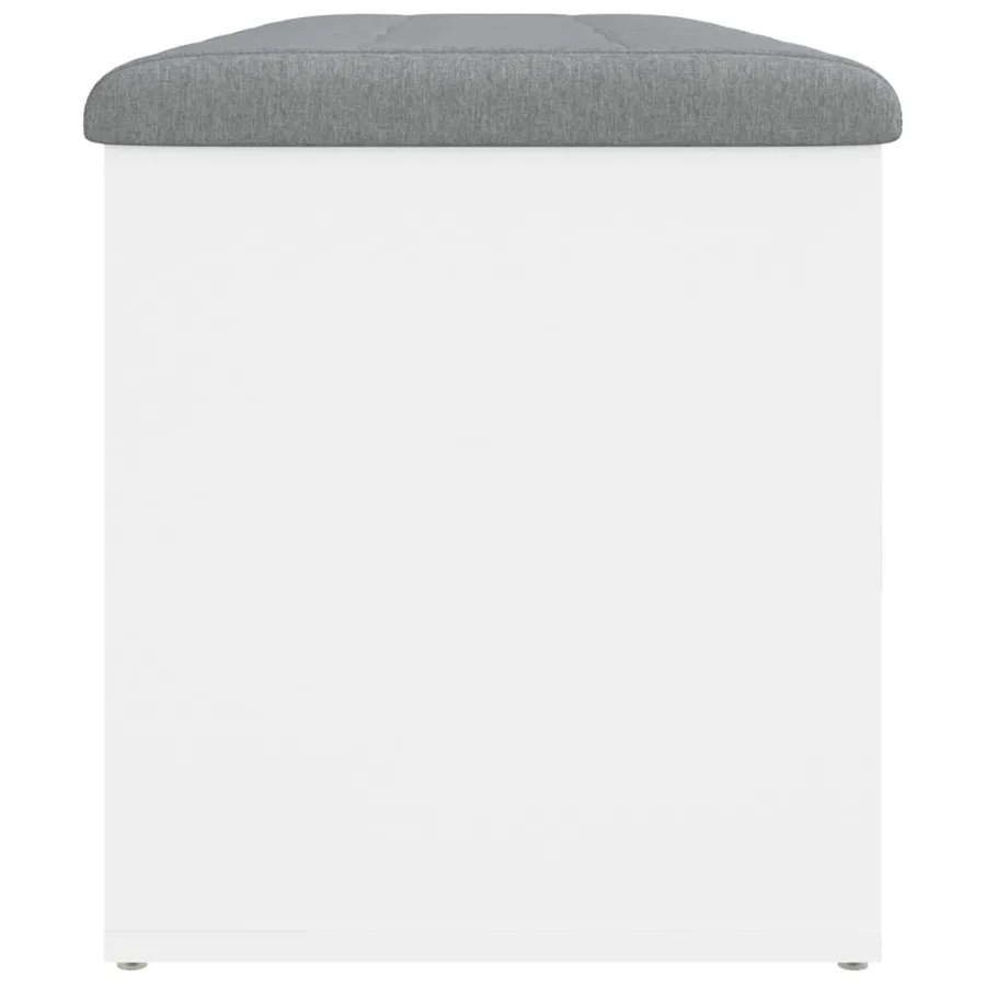 Banc de rangement Blanc 102x42x45 cm Bois d'ingénierie - 7