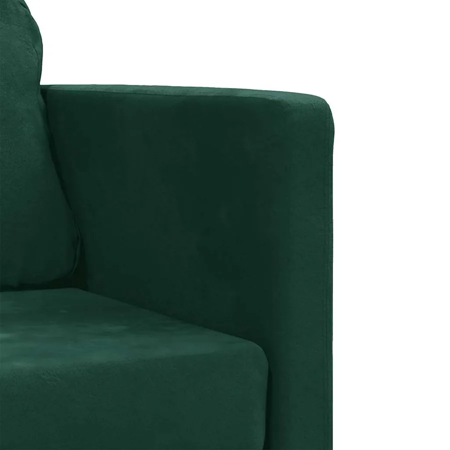 Canapé-lit 2 en 1 vert foncé 122x204x55 cm velours - 9