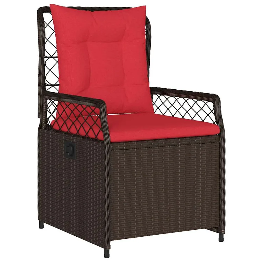 Ensemble de salle à manger pour jardin 5 pcs Marron polyrotin - 6