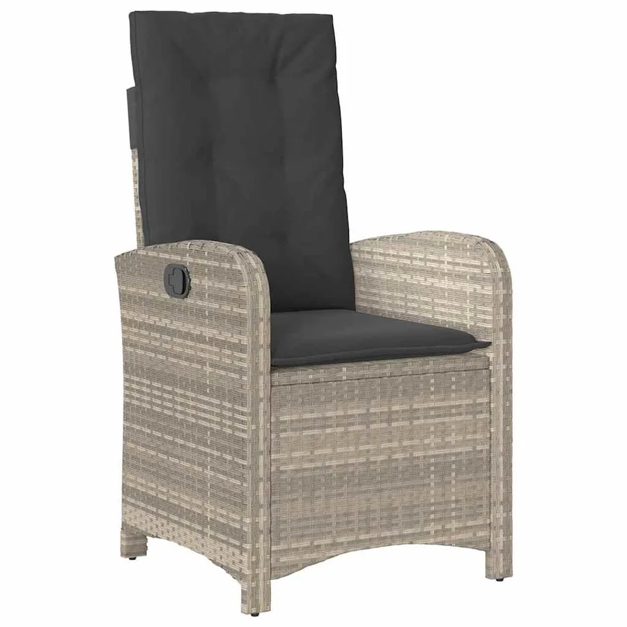 Ensemble de salle à manger pour jardin 5 pcs Gris clair - 6