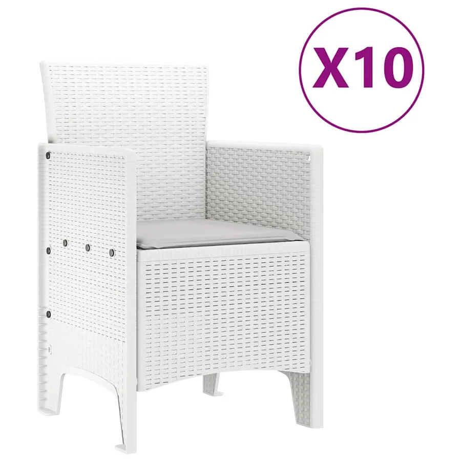 Ensemble de salle à manger pour jardin avec coussin 11 pcs - 5