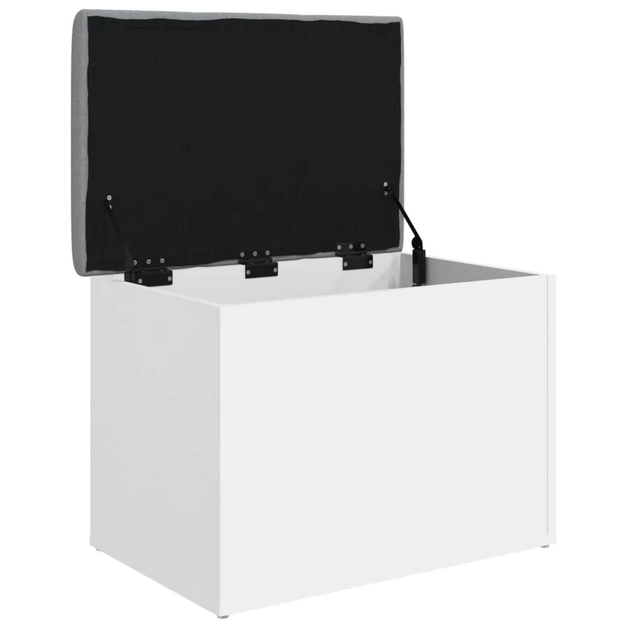 Banc de rangement Blanc 62x42x45 cm Bois d'ingénierie - 4