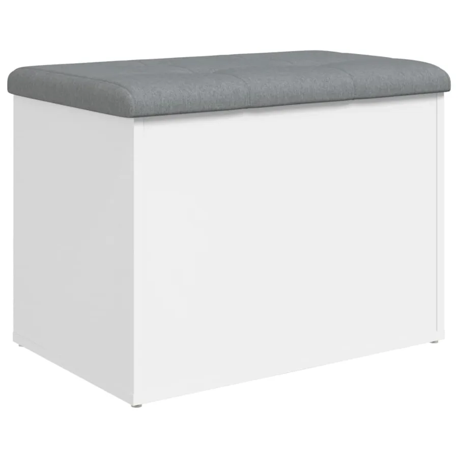 Banc de rangement Blanc 62x42x45 cm Bois d'ingénierie - 6