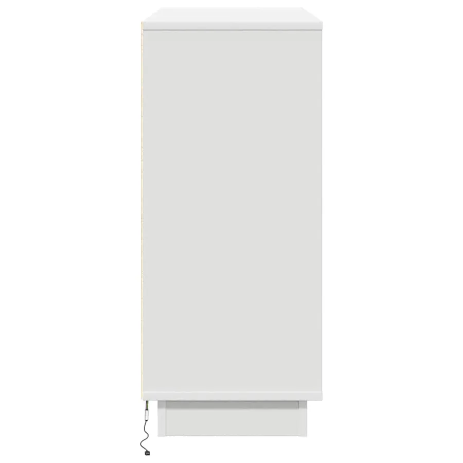 Buffet LED Blanc 90 x 32 x 75 cm Bois d'ingénierie - 8