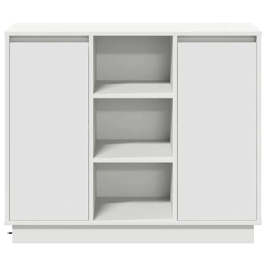 Buffet LED Blanc 90 x 32 x 75 cm Bois d'ingénierie - 9