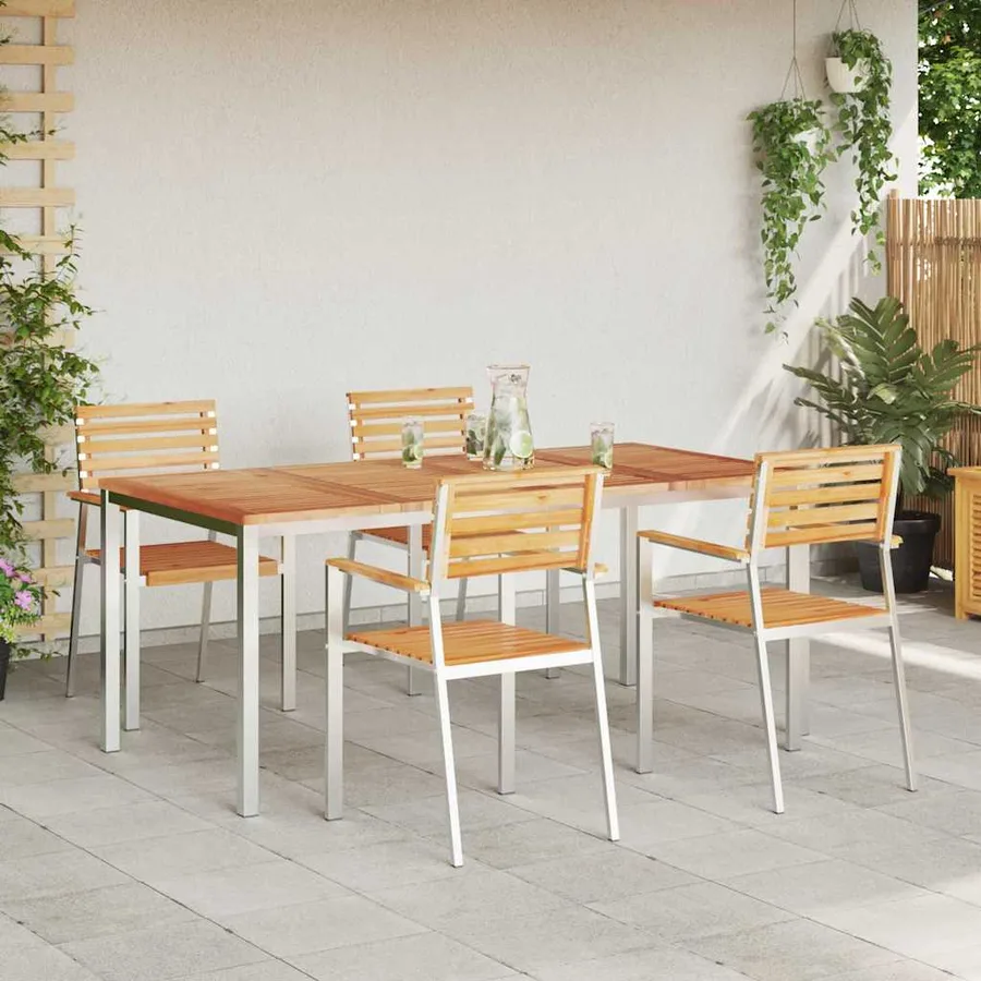 Ensemble de salle à manger pour jardin 5 pcs - 4