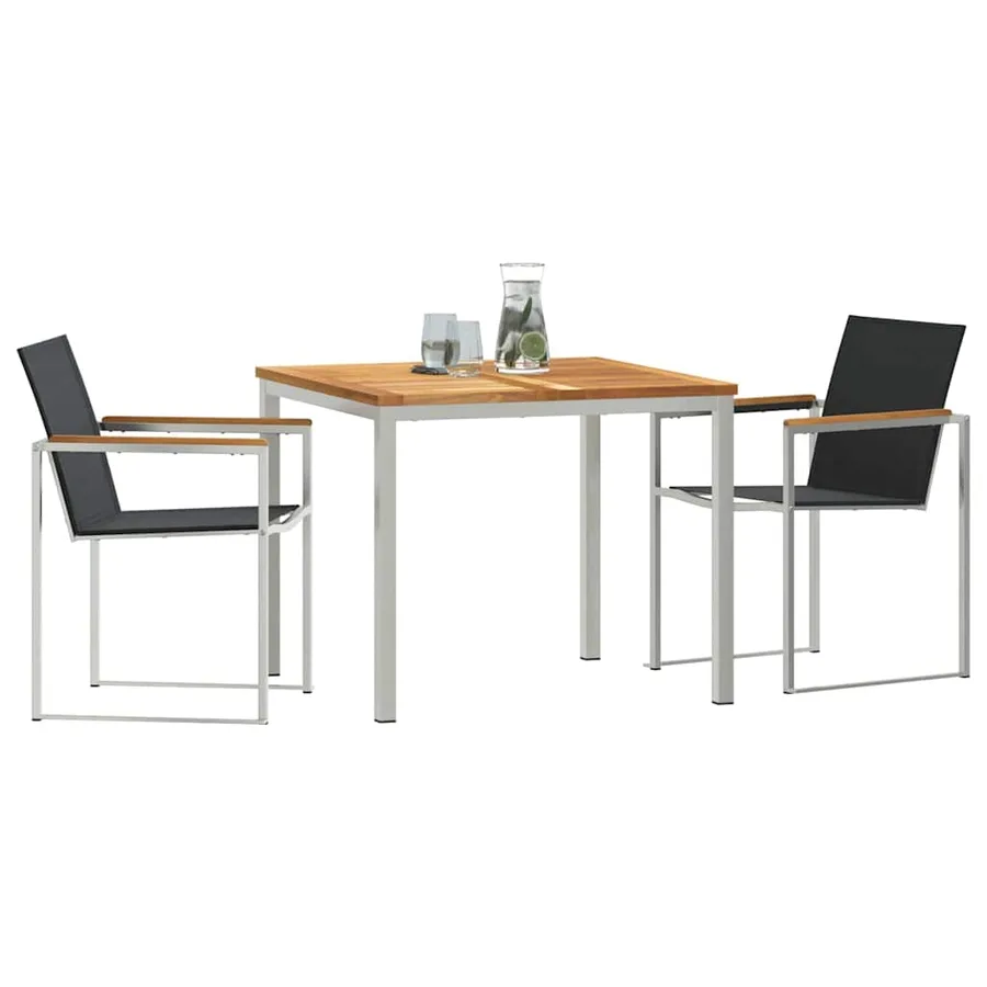 Ensemble de salle à manger pour jardin 3 pcs - 3