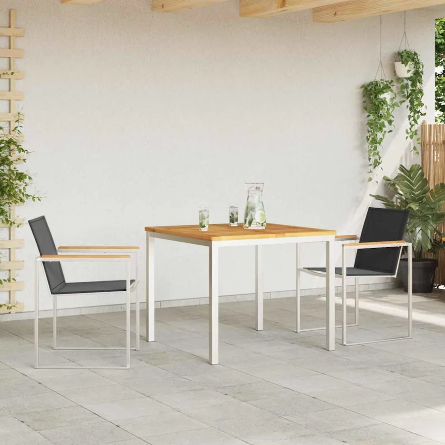 Ensemble de salle à manger pour jardin 3 pcs - 4