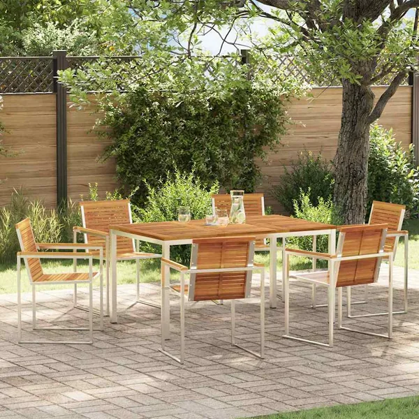 Ensemble de salle à manger pour jardin 7 pcs