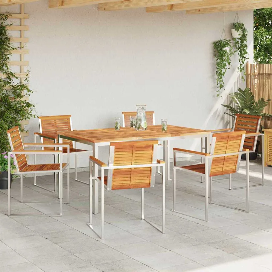 Ensemble de salle à manger pour jardin 7 pcs - 4