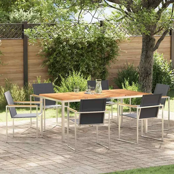 Ensemble de salle à manger pour jardin 7 pcs
