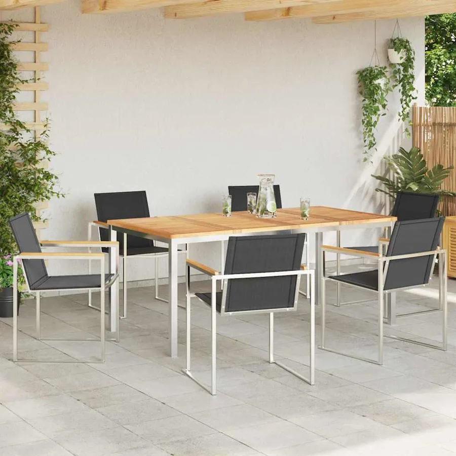 Ensemble de salle à manger pour jardin 7 pcs - 4