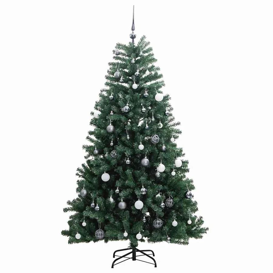 Sapin de Noël artificiel articulé 300 LED et boules 210 cm - 4