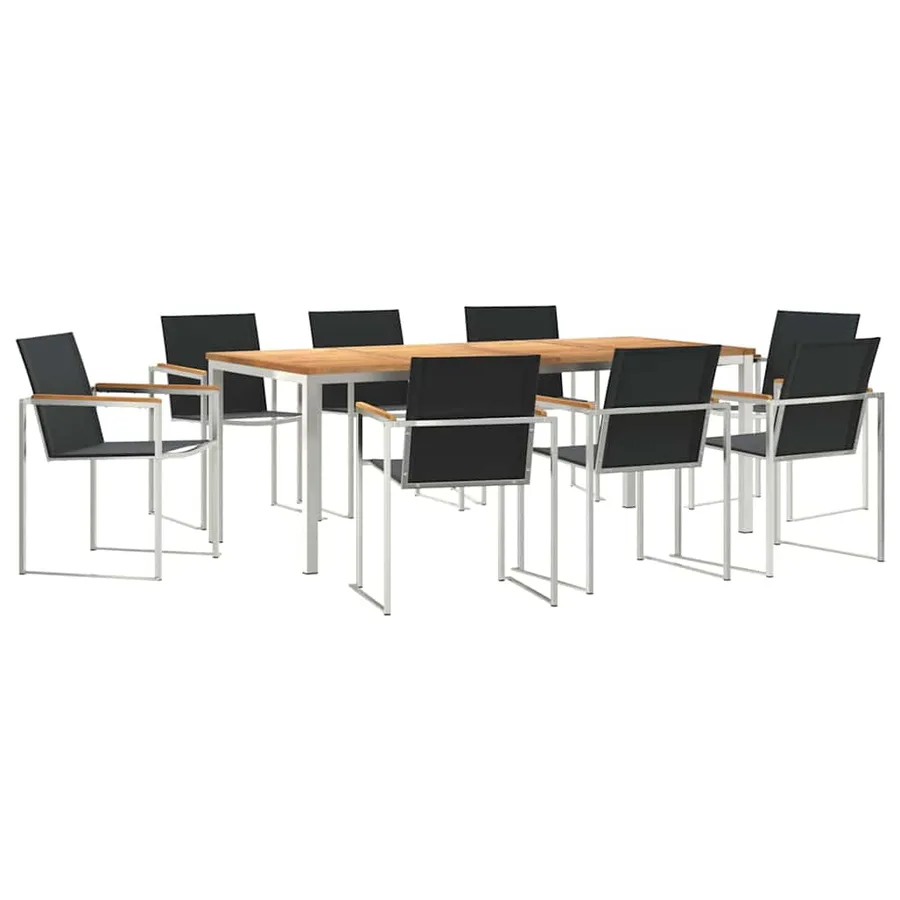 Ensemble de salle à manger pour jardin 9 pcs - 2