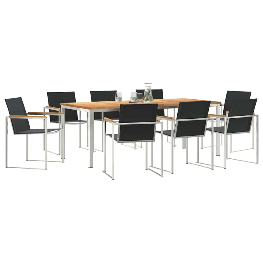 Ensemble de salle à manger pour jardin 9 pcs - 3