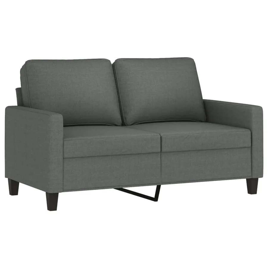 Ensemble de canapés 3 pcs avec coussins Gris foncé Tissu - 3