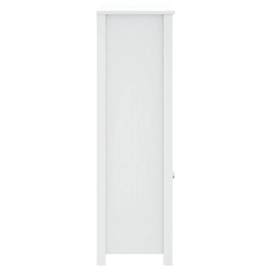 Armoire de salle de bain BERG blanc 69,5x34x110 cm pin massif - 5