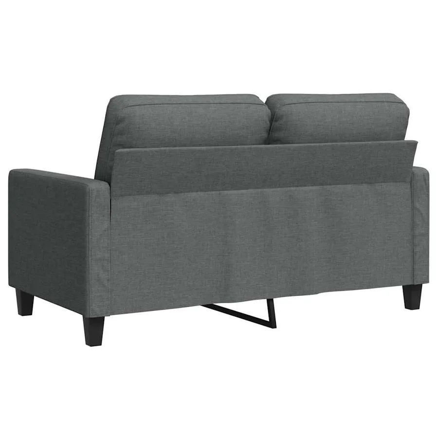 Canapé à 2 places Gris foncé 120 cm Tissu - 6